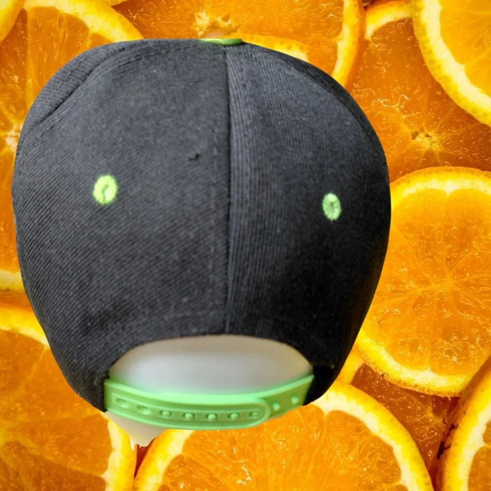 Jelly‎ Time Kids Black Neon Green Snapback Baseball Cap Hat